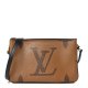 Louis Vuitton Reverse Monogram Giant Double Zip Pochette Brown