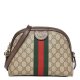 Gucci GG Ophidia Dome Shoulder Bag Brown