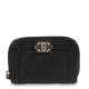 Chanel Boy Zip Around Coin Purse Wallet handbag