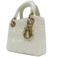 Lady Dior Miniature Latte Lambskin Bag
