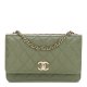 CHANEL Lambskin Quilted Trendy CC Wallet On Chain WOC Green