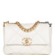 Chanel Medium 19 Flap Bag in White Calfskin