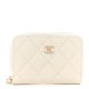 Chanel Zip Coin Purse White