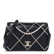 CHANEL Lambskin Small Entwined Chain Flap Black