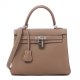 Hermes Kelly Bag 25cm Black Togo Etoupe