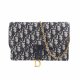 Dior Long Saddle Wallet With Chain