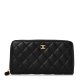 Chanel Large Gusset Zip Around Wallet