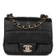 Chanel Limited Edition Black Lambskin Mini Square Flap Bag