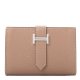 Hermes Chevre Mysore Mini Bearn Wallet Quebracho Beige