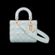 Dior Medium Lady D-Lite Bag In Hibiscus Beige