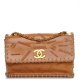 CHANELCalfskin Embossed XL Jumbo Flap Natural