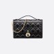 Dior Miss Dior Top Handle Bag In Black Cannage Lambskin