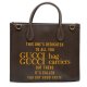 Gucci Brown Calfskin Gucci 100 Tote