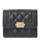 Chanel Small Boy Flap Wallet Black