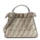 Fendi Chenille Vitello Seta FF Small Peekaboo I SEE U Satchel