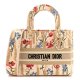 Dior Medium Lady D-Lite Bag Latte Multicolor Dior Jardin D’Hiver Embroidery