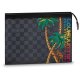 Louis Vuitton Pochette Voyage Damier Cobalt Race MM Blue Orange Black