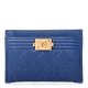 Chanel Boy Card Holder blue