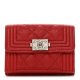 Chanel Boy Flap Card Holder Wallet Red