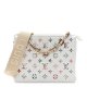Louis Vuitton Lambskin Embossed Monogram LV Garden Coussin PM in Cream