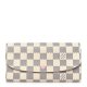 Louis Vuitton Damier Azur Emilie Wallet Rose Ballerine
