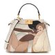 Fendi Bikini Girls Peekaboo Iconic Satchel Bianco Perla