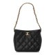 CHANEL Caviar Quilted Small Pick Me Up Hobo Black