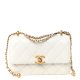 CHANEL Lambskin Quilted Trendy CC Wallet On Chain WOC White
