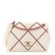 Best of CHANEL Lambskin Small Entwined Chain Flap White