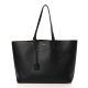 Saint Laurent Calfskin Large Shopping Tote Black