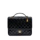Chanel Large Black Patent Backpack with Brushed Gold Hardware