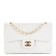 CHANEL Lambskin Quilted Mini Rectangular Flap White