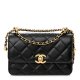 CHANEL Lambskin Quilted Trendy CC Wallet On Chain WOC Black