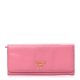 Prada Saffiano Metal Continental Flap Wallet Begonia