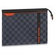 Louis Vuitton Pochette Voyage Damier Cobalt Race MM Blue Orange