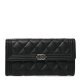 Chanel Large Boy Gusset Flap Wallet Black