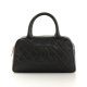 CHANEL Quilted Caviar Bowler small Black
