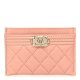 Chanel Boy Card Holder pink