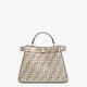 Fendi Chenille Vitello Seta FF Small Peekaboo I SEE U Satchel Rep