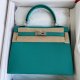 Hermes Kelly 25 Epsom Handbags in Vert Verona
