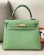 Hermes Kelly 25 Epsom Handbags in Avocado Green