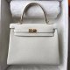 Hermes Kelly 25 Togo Handbags in Craie
