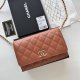 CHANEL Lambskin Quilted Trendy CC Wallet On Chain WOC