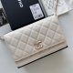 CHANEL Lambskin Quilted Trendy CC Wallet On Chain WOC