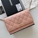 CHANEL Lambskin Quilted Trendy CC Wallet On Chain WOC