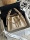 CHANEL 25C Hobo Handbag?Grained Calfskin & Gold-Tone Metal White