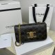 Celine Triomphe Canvas Chain Shoulder Bag Tan