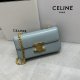 Celine Triomphe Canvas Chain Shoulder Bag Tan