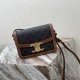 Celine Triomphe Canvas Chain Shoulder Bag Tan