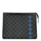 Louis Vuitton Damier Graphite Stripe Pochette Voyage MM Blue